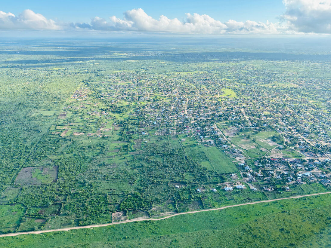 Croplands and bush across the Sand catchment