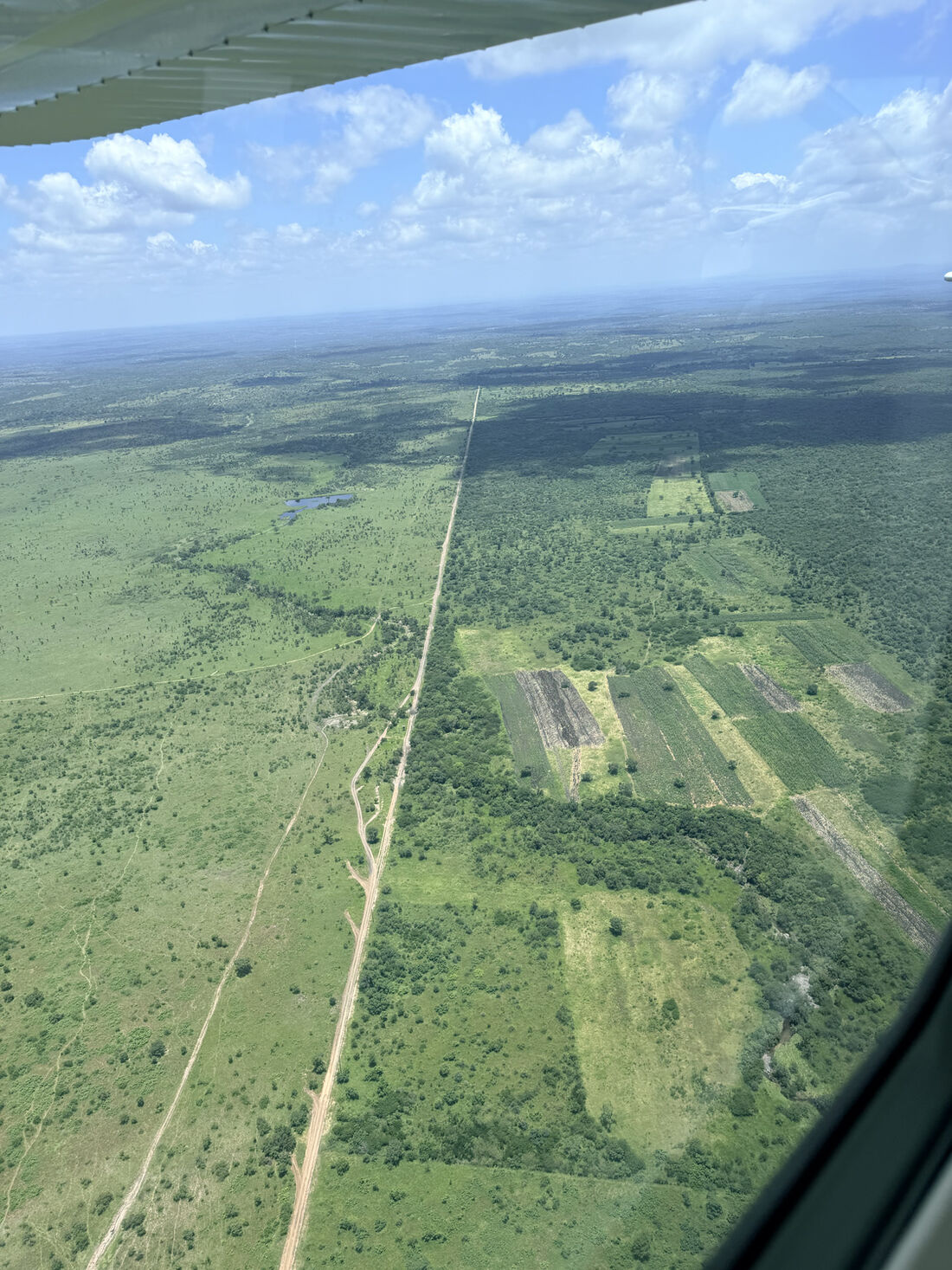 The reserve boundary running to the horizon